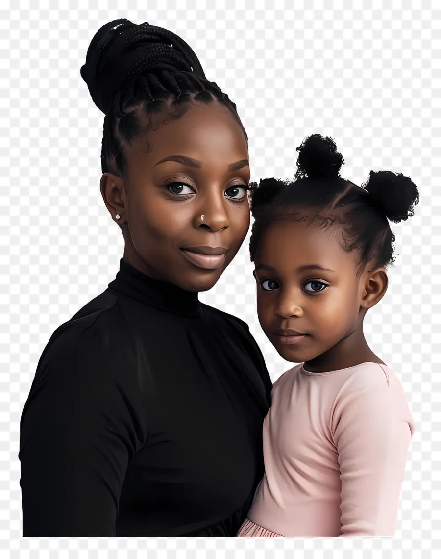 La Mère Et La Fille，Noir Femme PNG