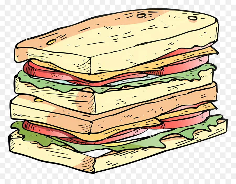Sandwich，Dessin Animé PNG