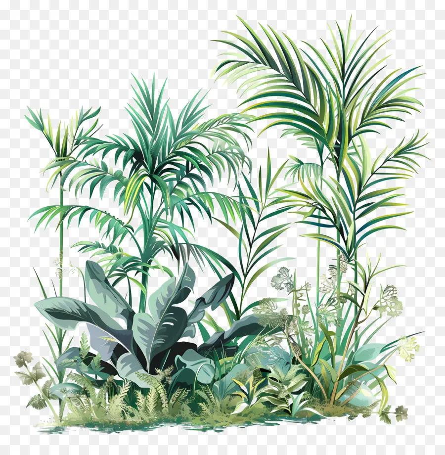 La Végétation Naturelle，Plantes Tropicales PNG
