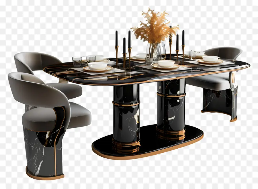 Table à Manger Moderne，Table à Manger En Marbre PNG