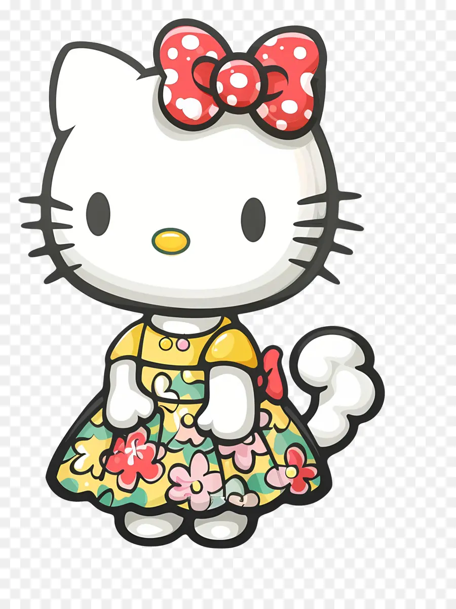 Hello Kitty，Personnage De Dessin Animé Mignon PNG