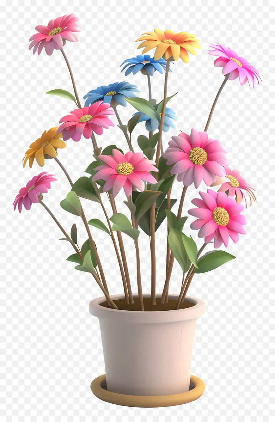 Plantes à Fleurs，Pot De Fleur PNG
