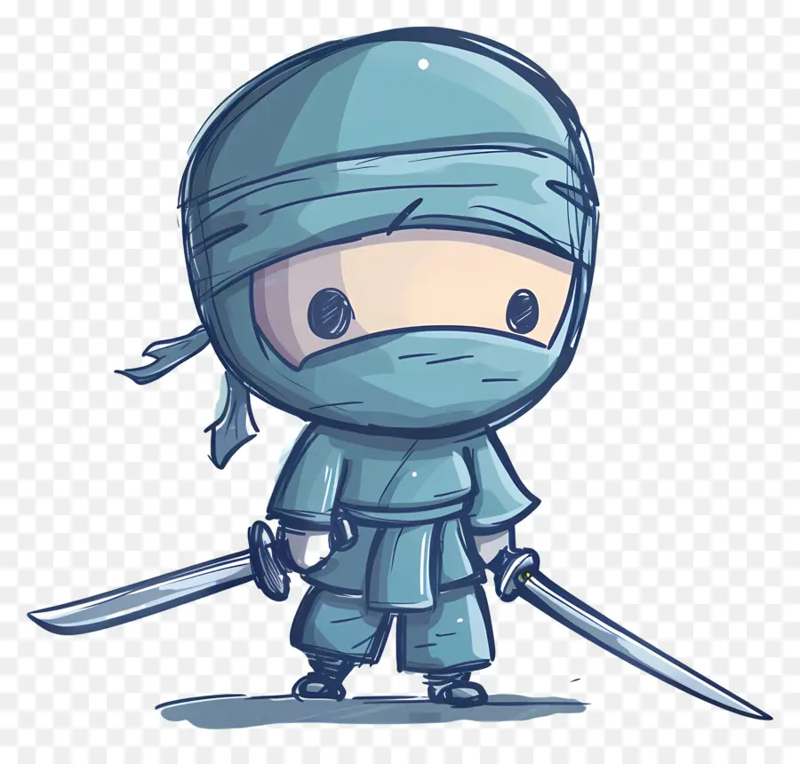 Ninja，Personnage De Dessin Animé Mignon PNG