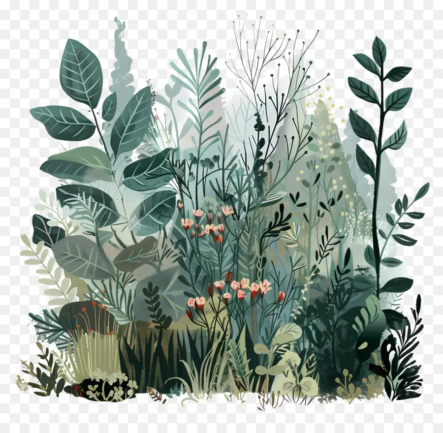 Végétation Forestière，La Forêt De L'illustration PNG