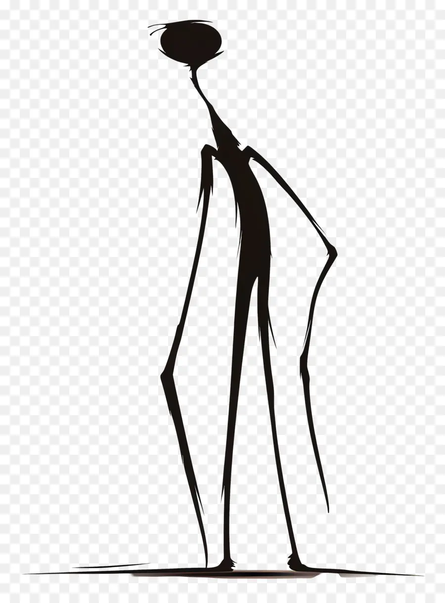 Figure De Bâton De Marche，Les Cheveux Longs PNG