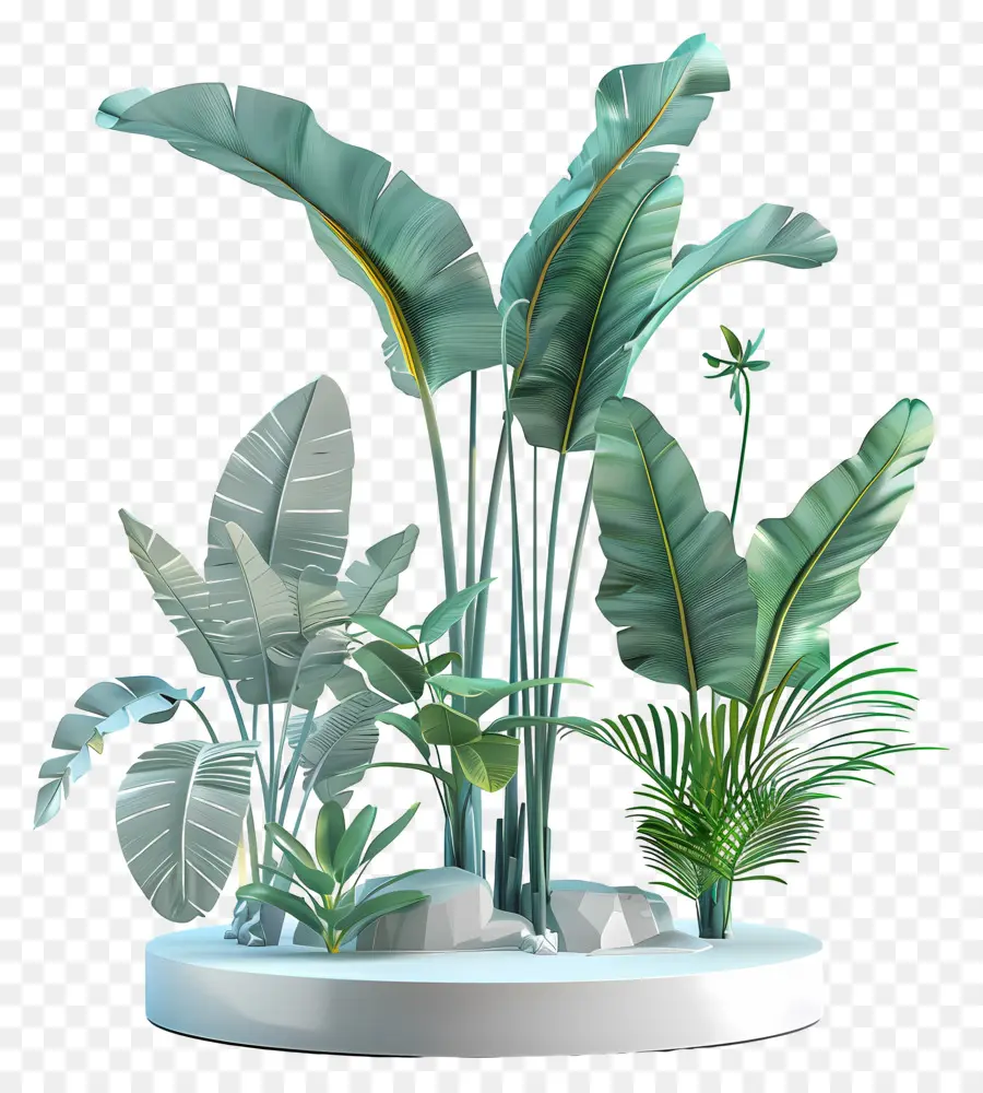 Plantes Esthétiques，Rendu 3d PNG