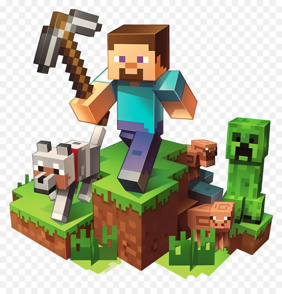 Pixel Minecraft，Personnages Minecraft PNG