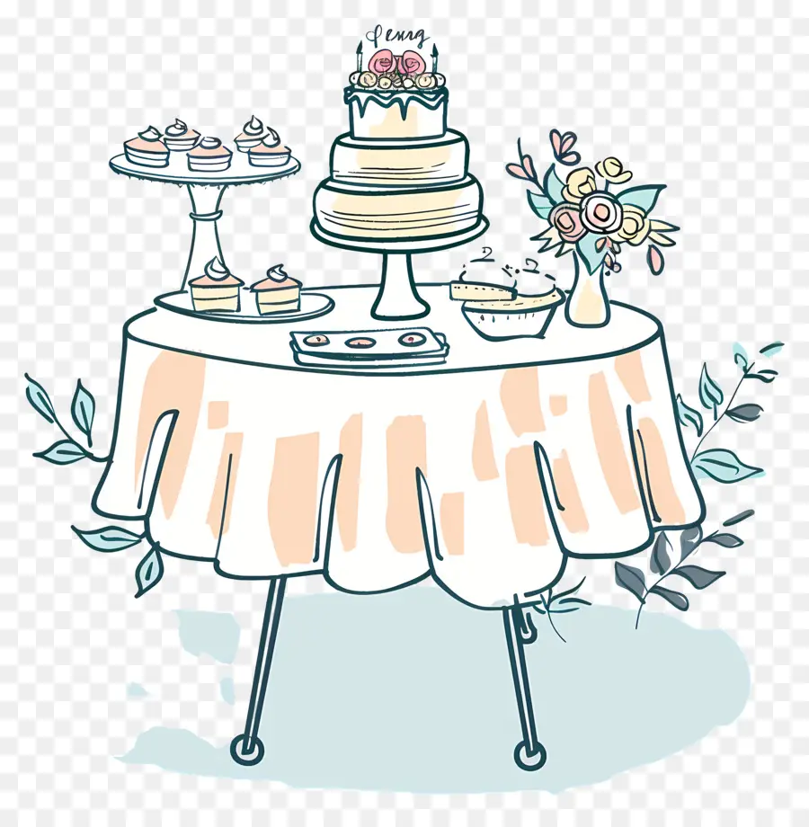Réception De Mariage，Gâteau De Mariage PNG