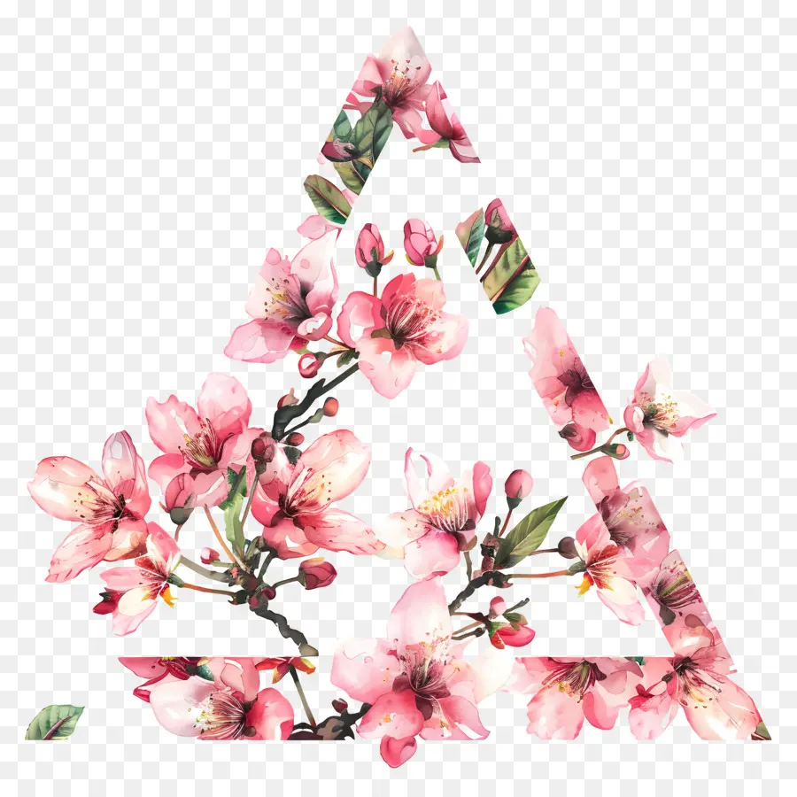 Triangle Floral，Design Floral PNG
