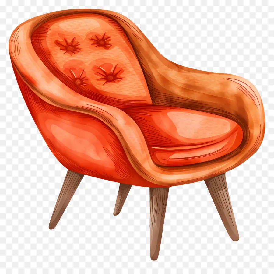 Chaise，Orange PNG