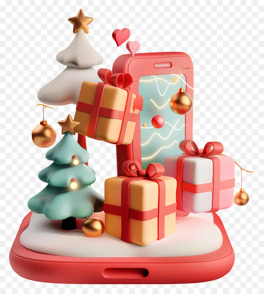 Shopping Mobile，Cadeaux De Noël PNG