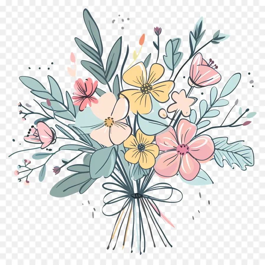 Bouquet De Fleurs，Fleurs PNG