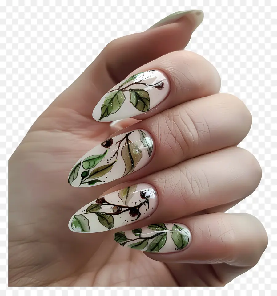 Vernis à Ongles，Nail Art Floral PNG