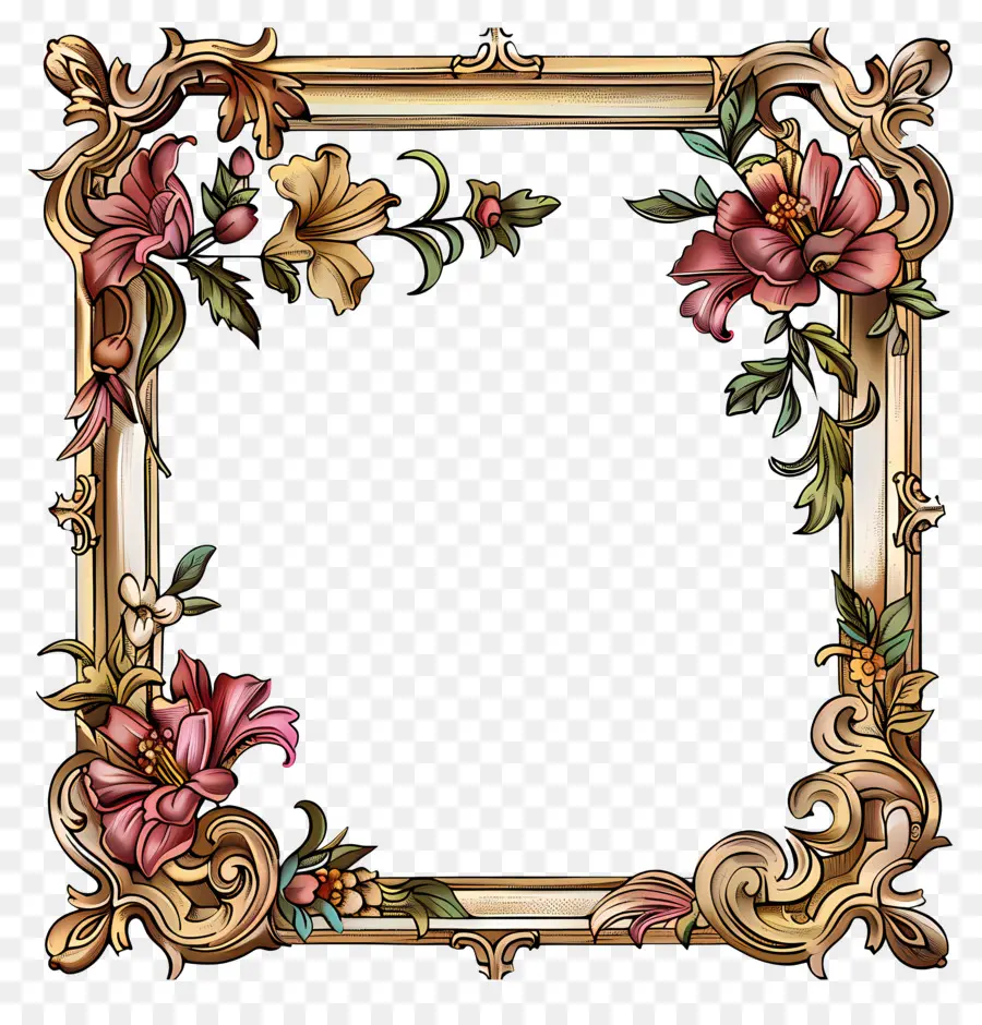 Cadre De Bordure，Cadre Floral PNG