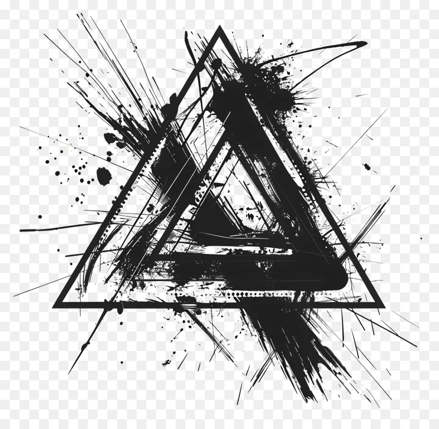 Triangle Noir，L'art Abstrait PNG