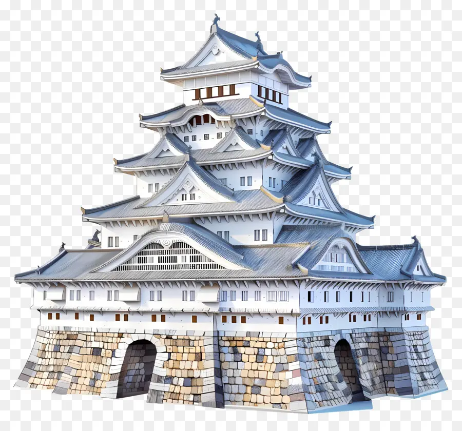 Le Château De Himeji，L'architecture Japonaise PNG