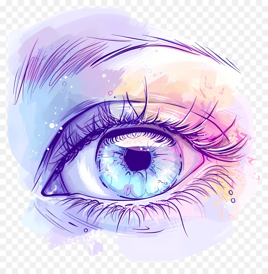 Œil，Oeil Violet PNG