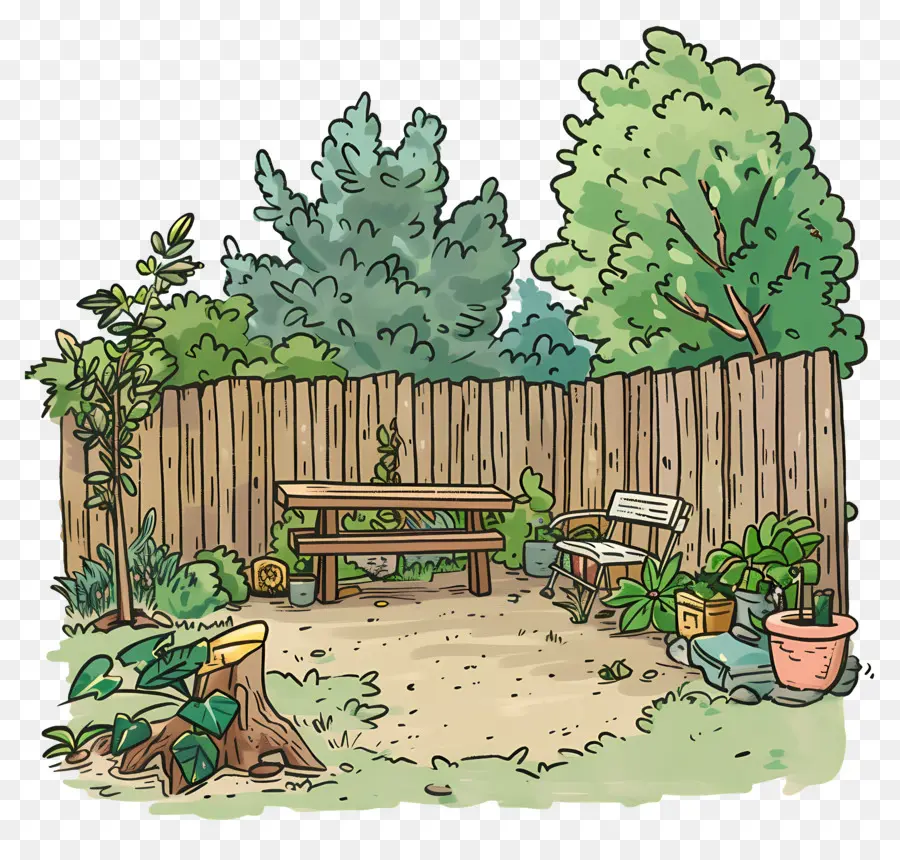 Arrière Cour，Jardin PNG