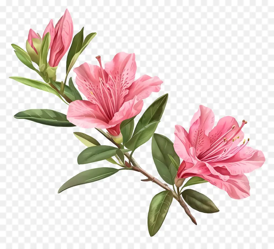 Fleur D'azalée，Fleurs De Rhododendron PNG