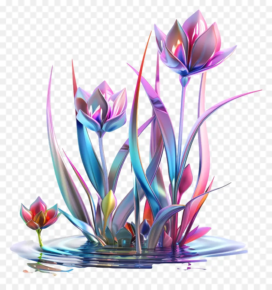 Les Plantes D'eau，Fleurs Colorées PNG