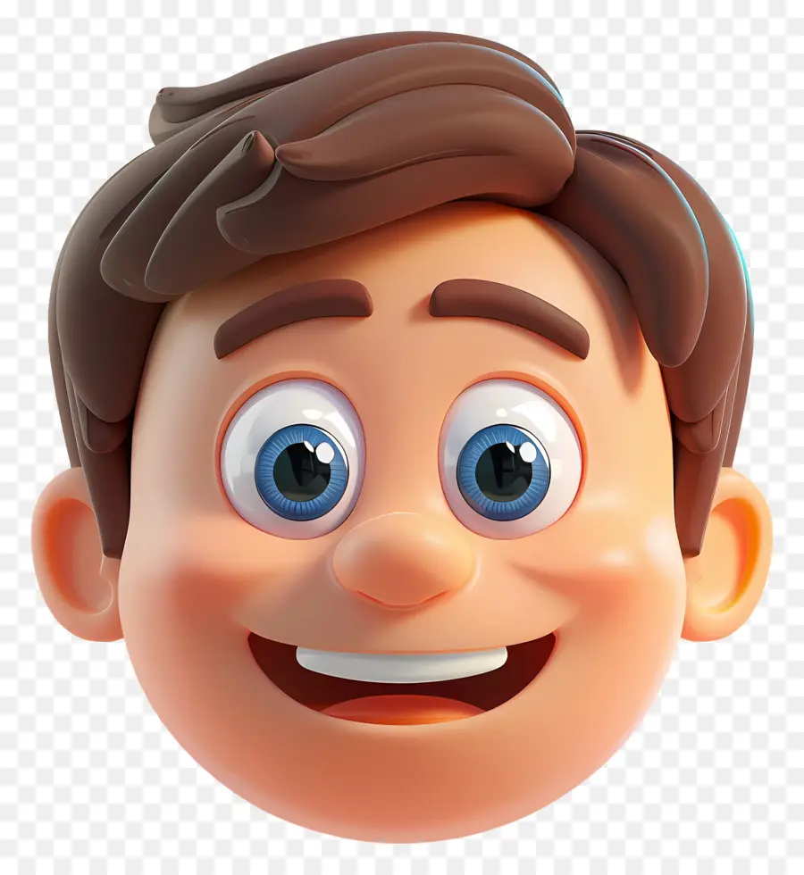 Visage De Dessin Animé，Emoji Souriant PNG