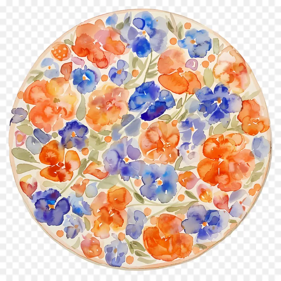 Aquarelle Pizza，Fleur Peinture PNG