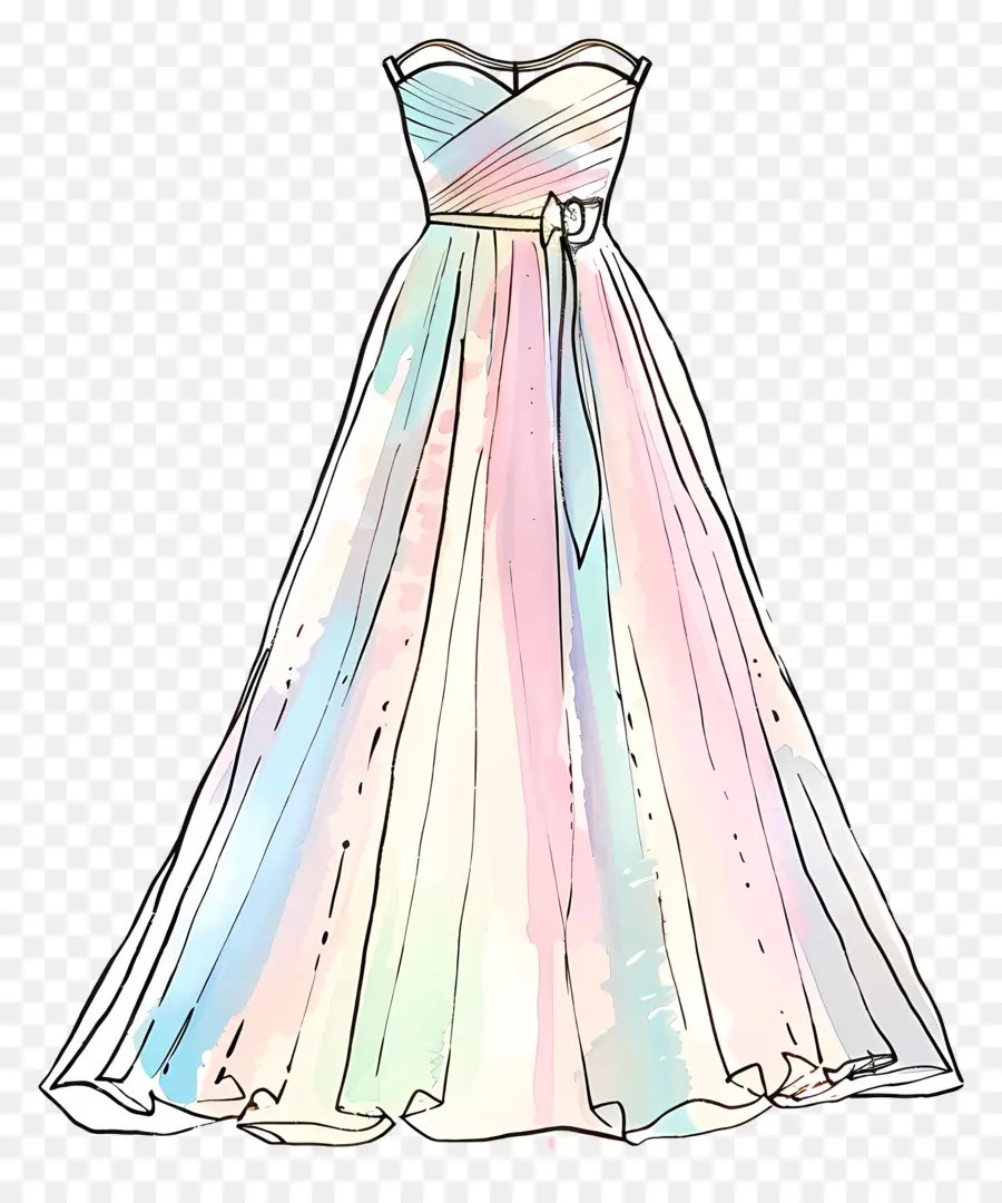 Robe De Mariée，Robe Pastel PNG