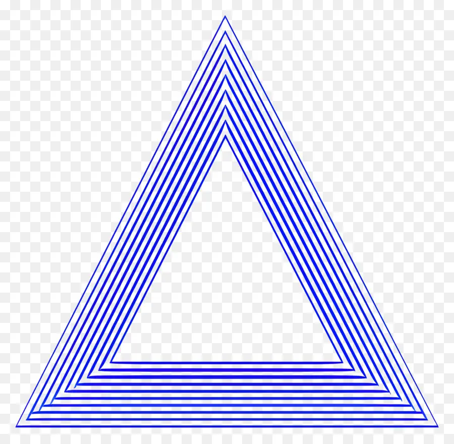 Contour Du Triangle，Triangle Bleu PNG
