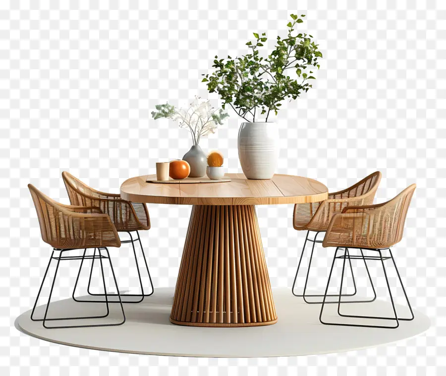 Table à Manger Moderne，Table En Bois PNG