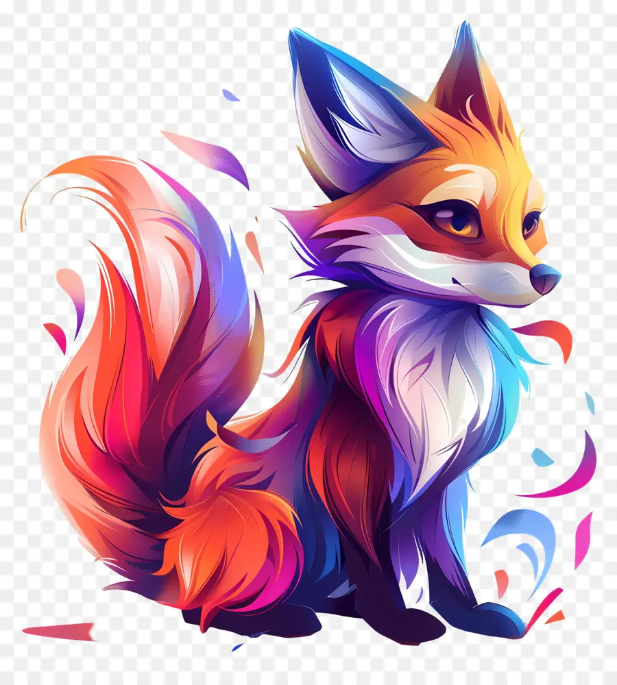 Fox，Coloré Fox PNG