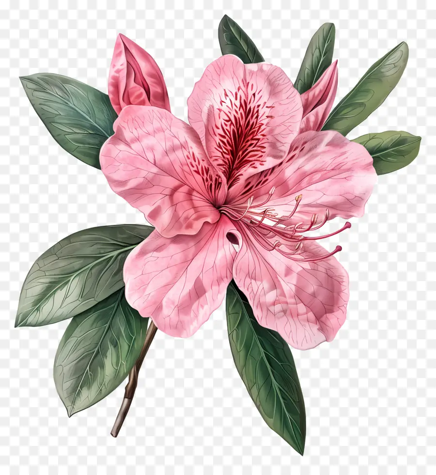 Fleur D'azalée，Fleur Rose PNG