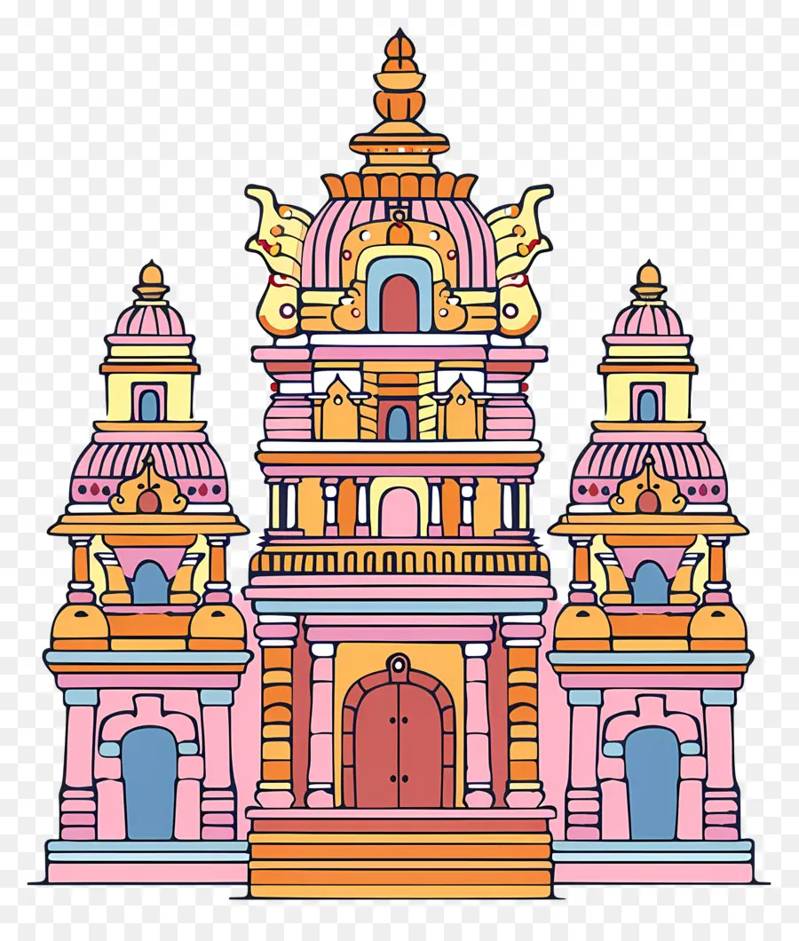 Temple Hindou，Architecture Ornée PNG