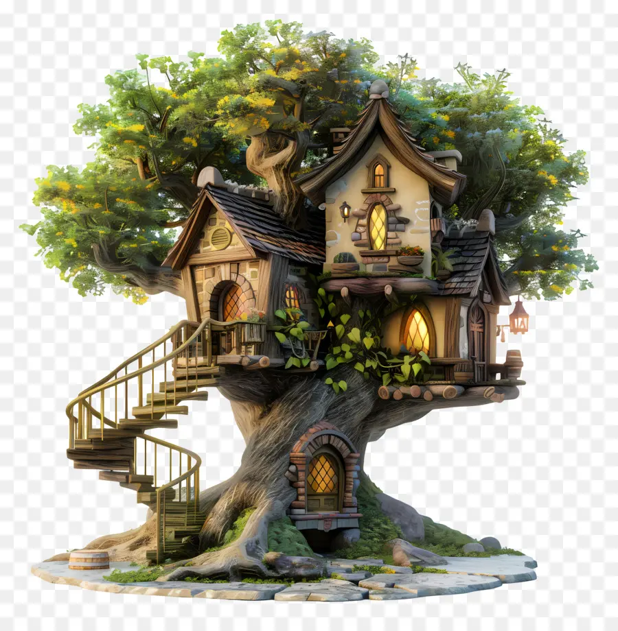 Maison De L'arbre Magique，Cabane Dans Les Arbres PNG