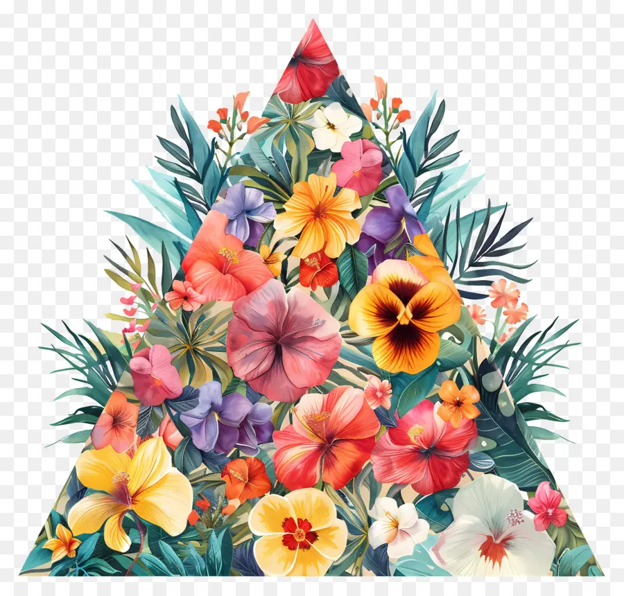 Triangle Floral，Arrangement Floral PNG