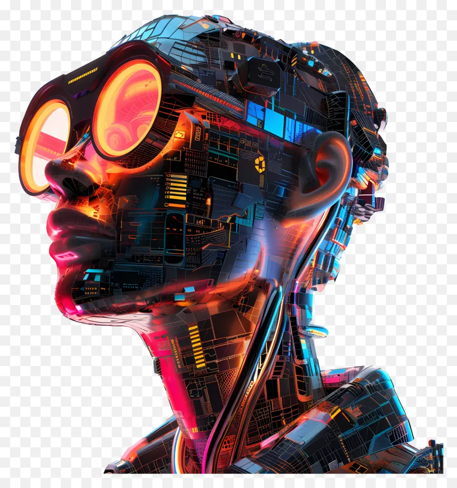 Cyberpunk，Robot Futuriste PNG