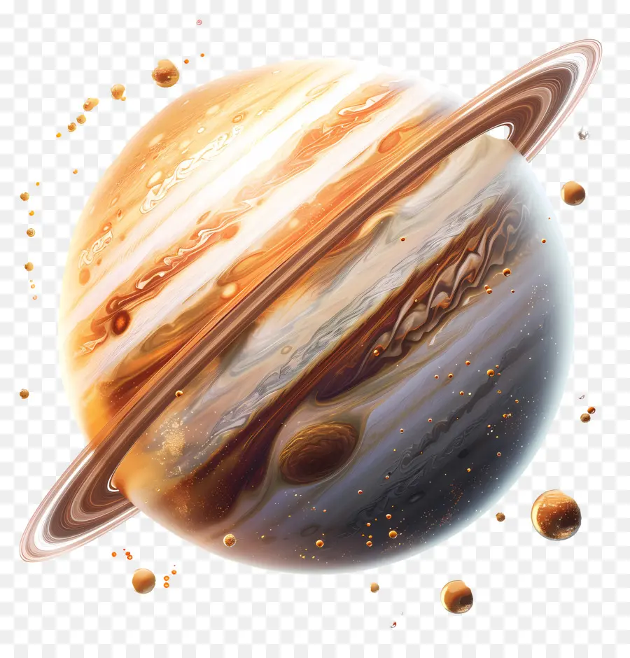 Jupiter，Saturne PNG