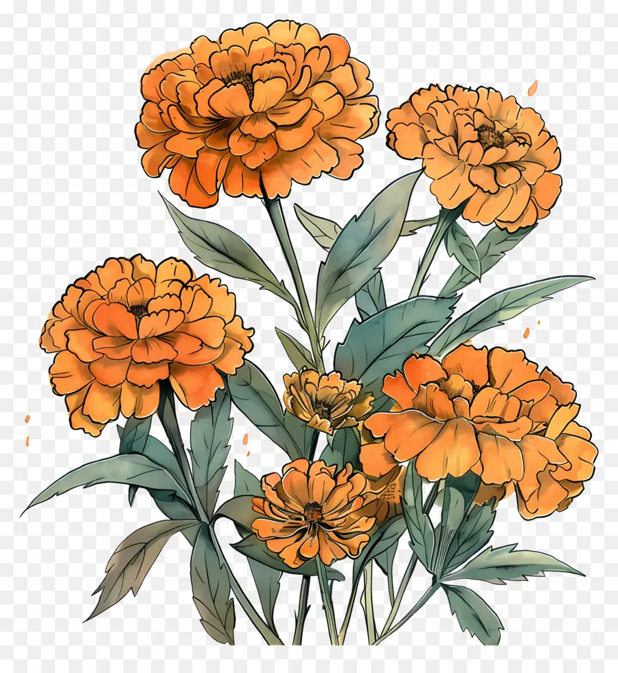 Marigold Orange，Marigolds D'orange PNG