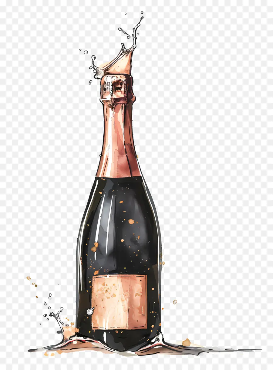 Bouteille De Champagne，Célébration PNG