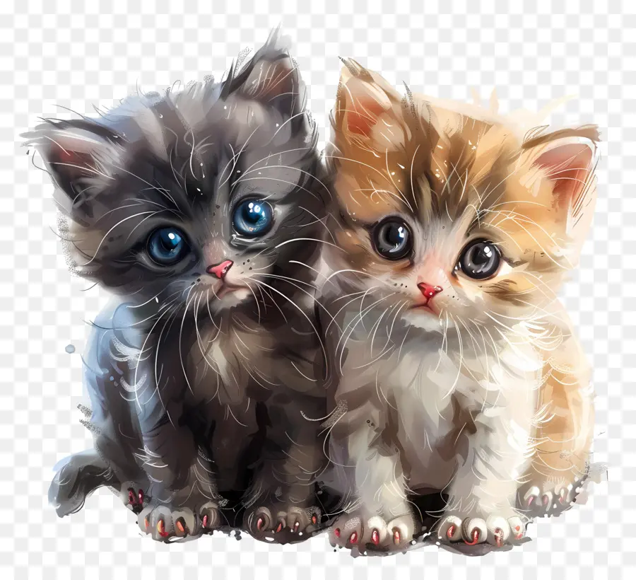 Deux Petits Chatons，Les Chatons PNG