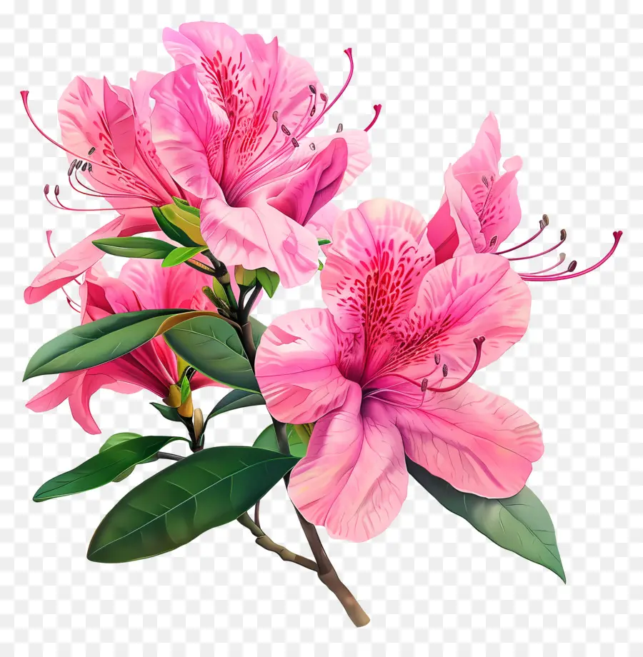 Fleur D'azalée，Azalée Rose PNG