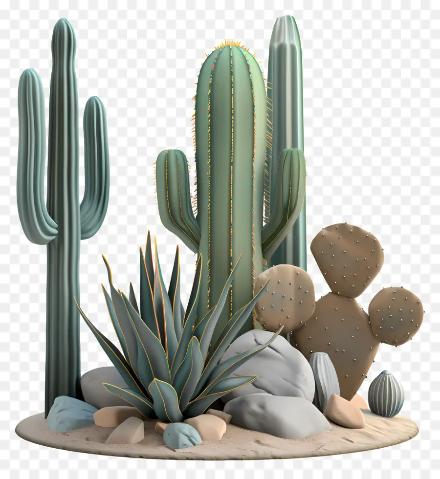Des Plantes Du Désert，Cactus PNG
