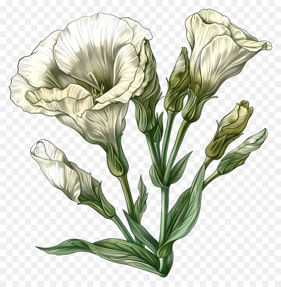 Fleur Lisianthus，Lys Calla PNG