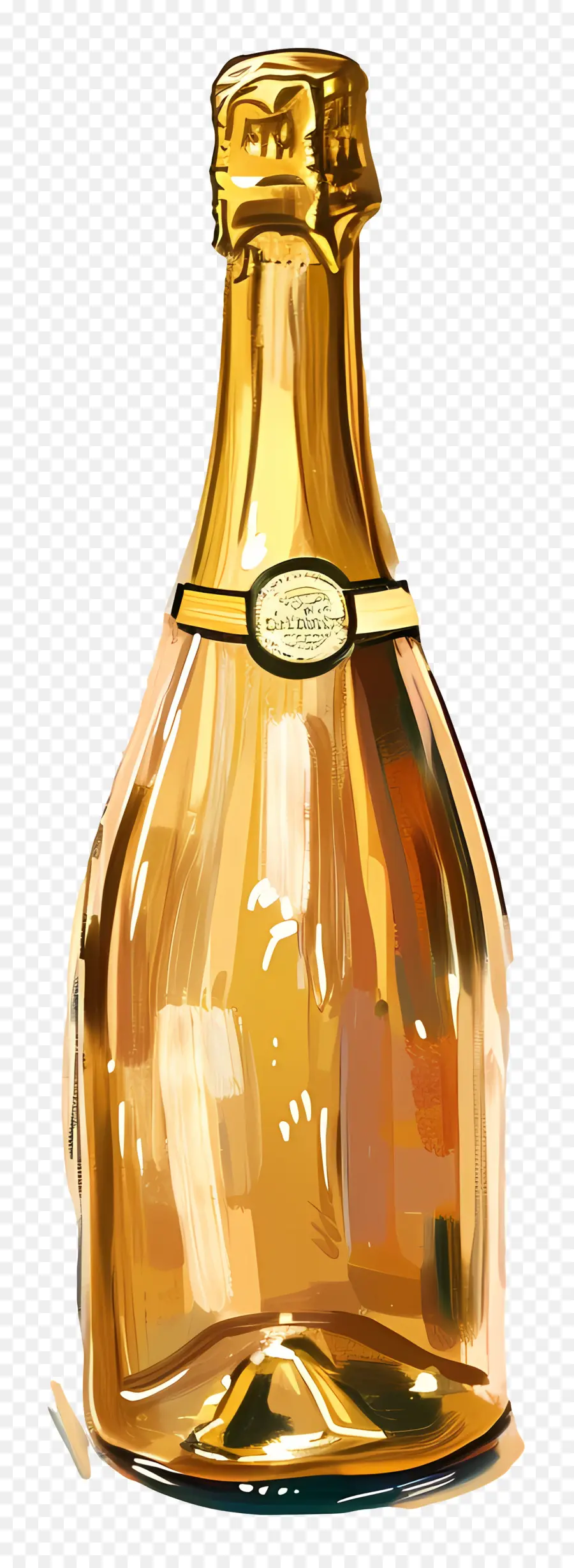 Bouteille De Champagne En Or，Bouteille De Parfum PNG