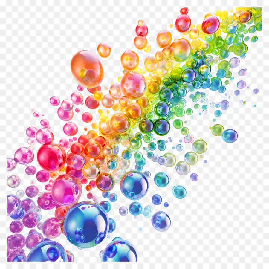 Bulles Arc En Ciel，Bulles Colorées PNG