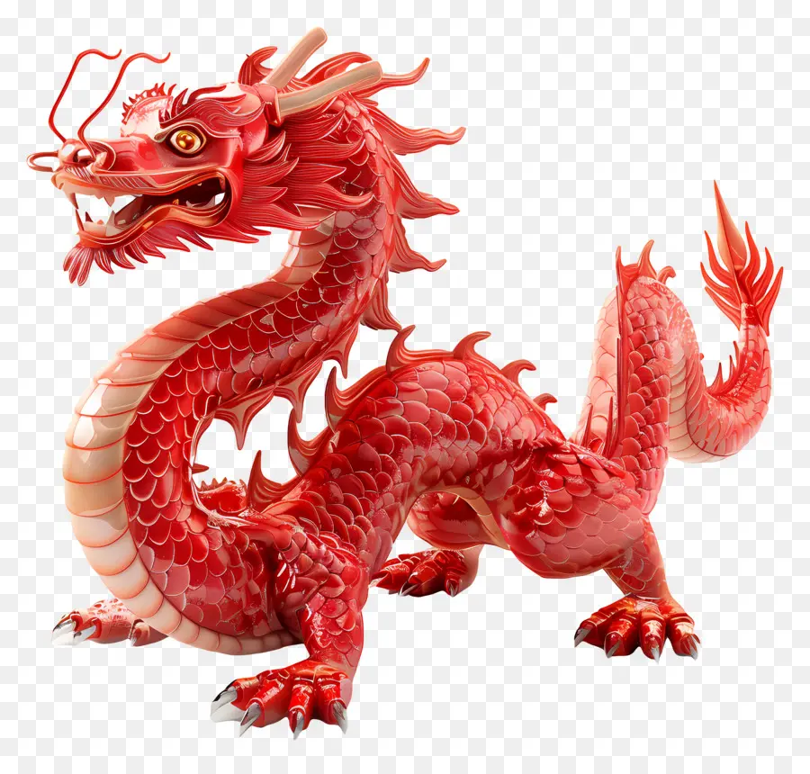 Red Dragon Chinois，Dragon PNG