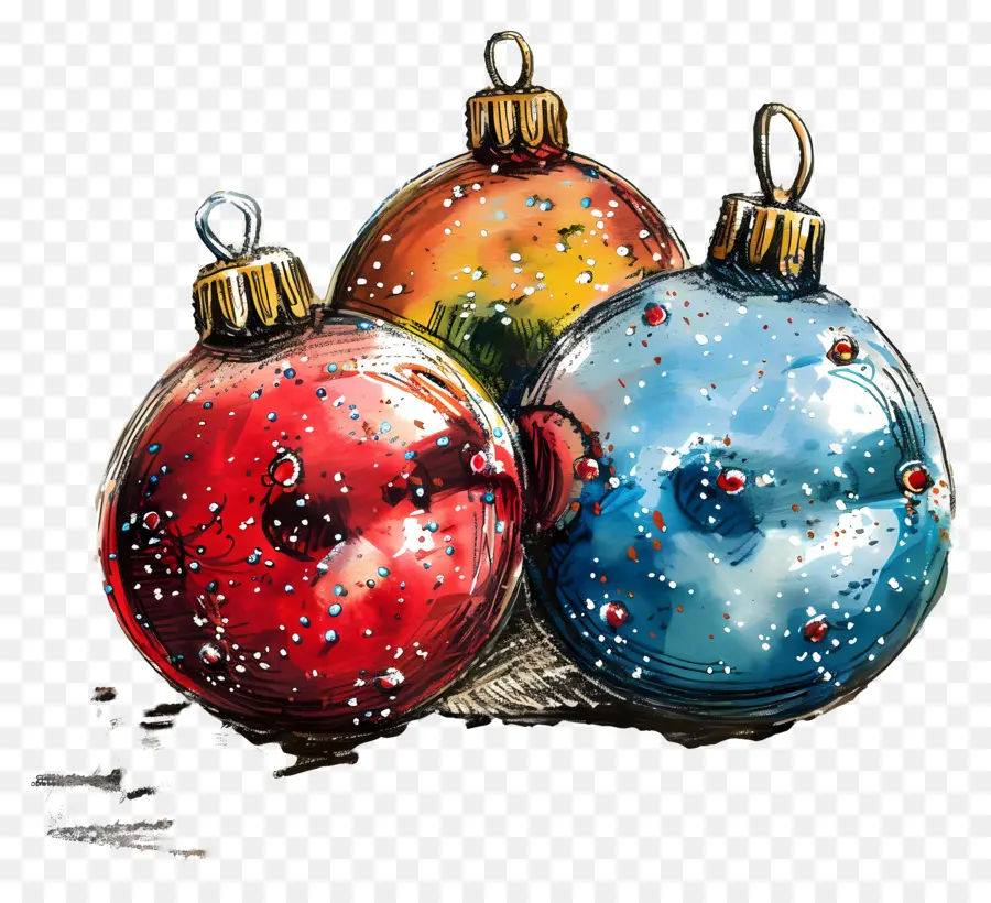 Boules De Noël，Noël PNG