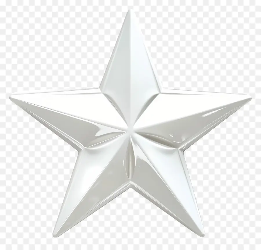Le White Star，Arrière Plan Noir PNG