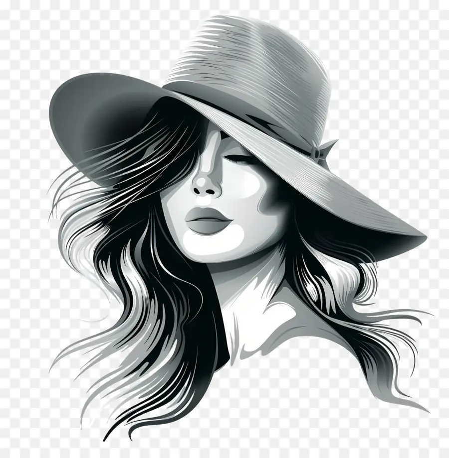 Femme Au Chapeau，Femme PNG