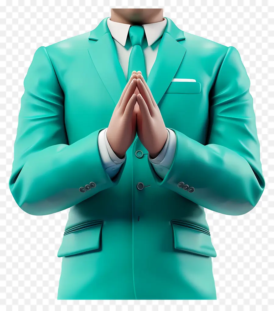 Applaudage D'homme D'affaires，Vert De Costume De PNG