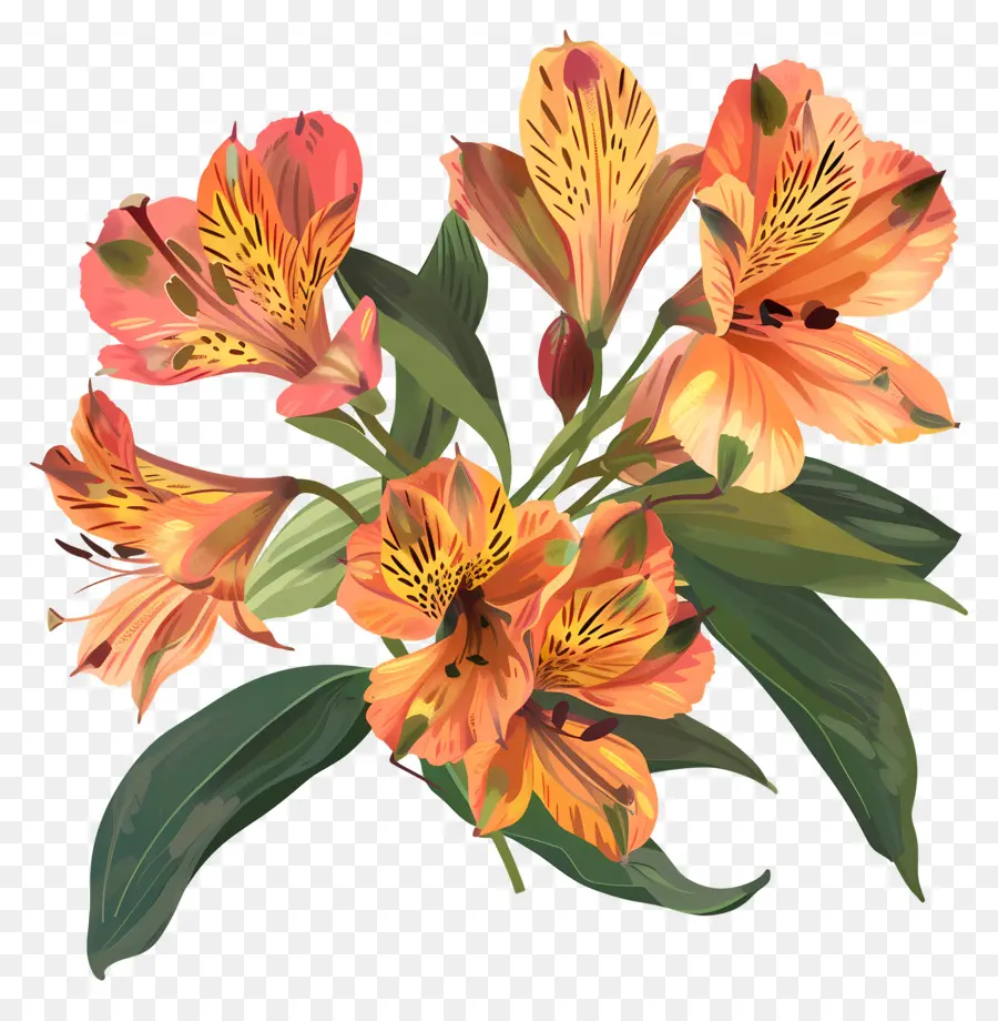 Fleur Alstroemeria，Fleurs De Lys PNG